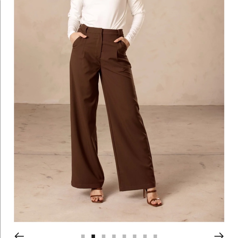 Veiled Collection Brown wide legged pants